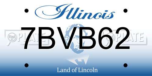 7BVB62 Illinois License Plate