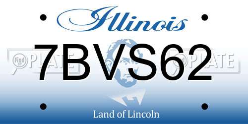 7BVS62 Illinois License Plate
