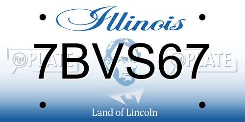 7BVS67 Illinois License Plate