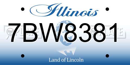 7BW8381 Illinois License Plate