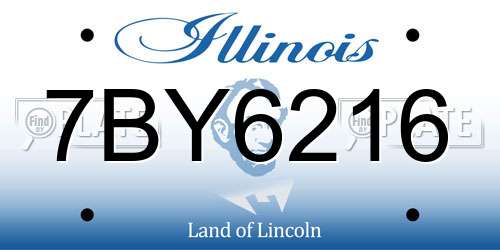 7BY6216 Illinois License Plate