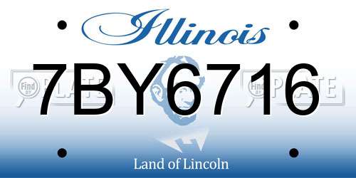 7BY6716 Illinois License Plate