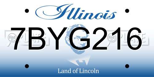7BYG216 Illinois License Plate