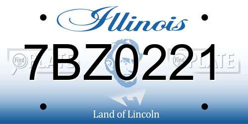 7BZ0221 Illinois License Plate