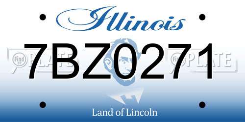 7BZ0271 Illinois License Plate