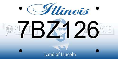 7BZ126 Illinois License Plate
