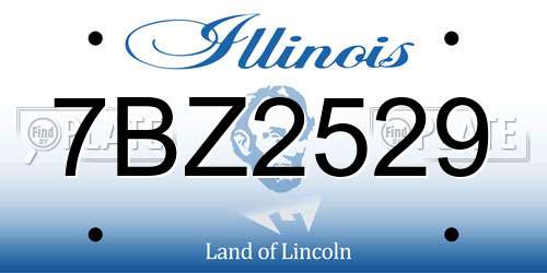 7BZ2529 Illinois License Plate