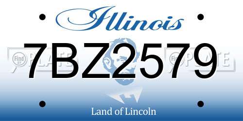 7BZ2579 Illinois License Plate