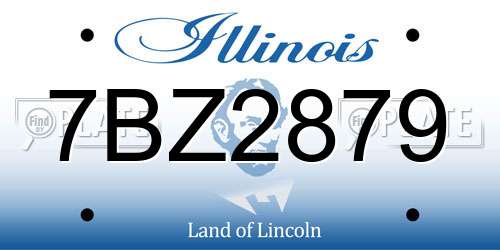 7BZ2879 Illinois License Plate