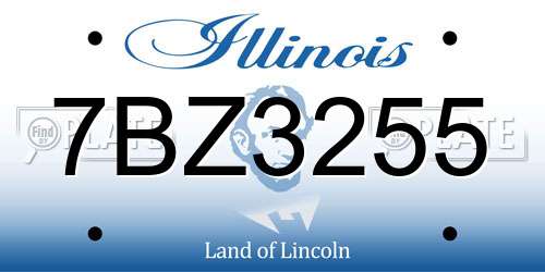 7BZ3255 Illinois License Plate