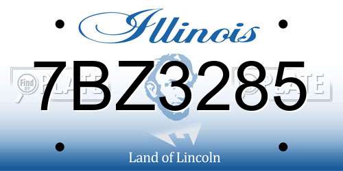 7BZ3285 Illinois License Plate