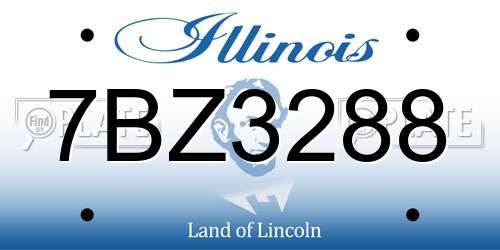7BZ3288 Illinois License Plate