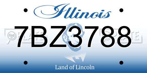 7BZ3788 Illinois License Plate