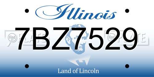 7BZ7529 Illinois License Plate