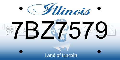 7BZ7579 Illinois License Plate
