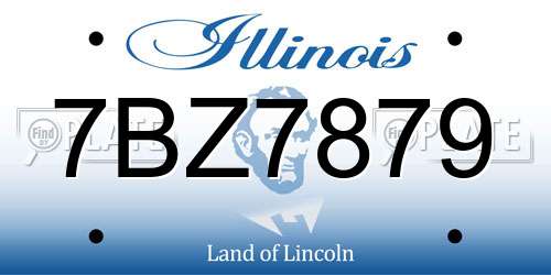 7BZ7879 Illinois License Plate