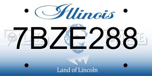 7BZE288 Illinois License Plate