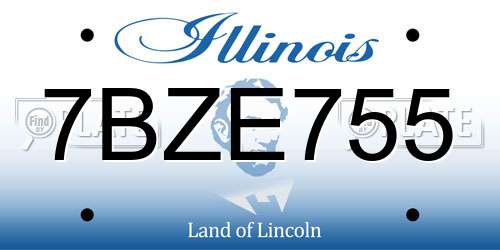 7BZE755 Illinois License Plate