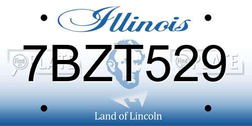 7BZT529 Illinois License Plate