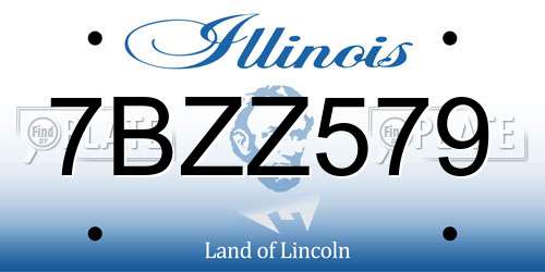7BZZ579 Illinois License Plate