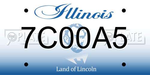 7C00A5 Illinois License Plate