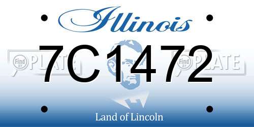 7C1472 Illinois License Plate