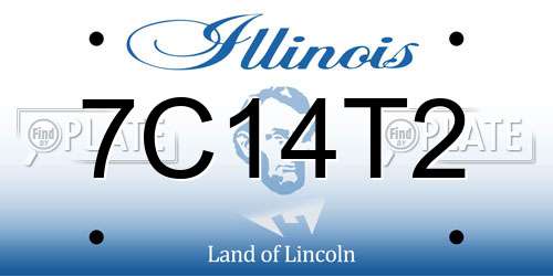 7C14T2 Illinois License Plate