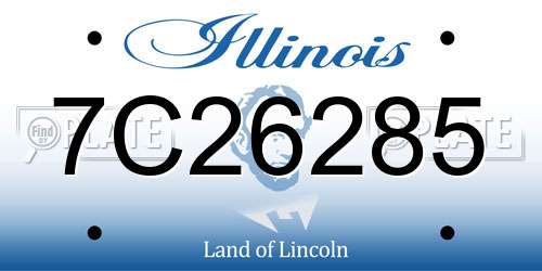 7C26285 Illinois License Plate