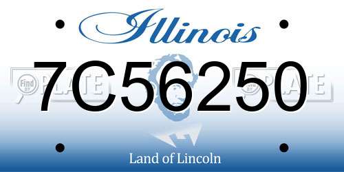7C56250 Illinois License Plate