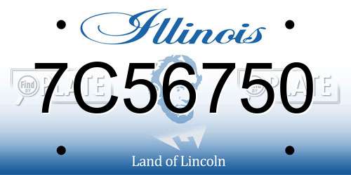 7C56750 Illinois License Plate