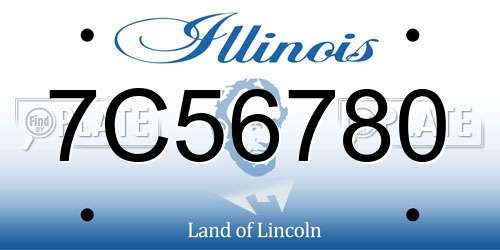 7C56780 Illinois License Plate