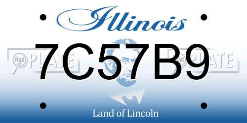 7C57B9 Illinois License Plate