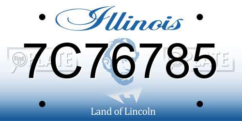7C76785 Illinois License Plate