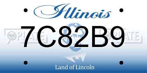 7C82B9 Illinois License Plate