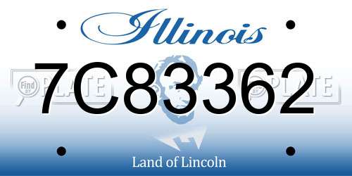 7C83362 Illinois License Plate