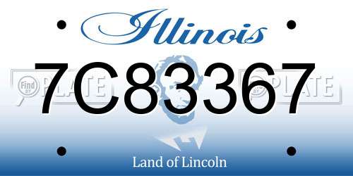 7C83367 Illinois License Plate