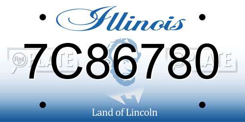 7C86780 Illinois License Plate