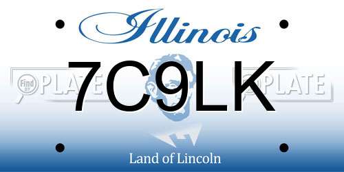 7C9LK Illinois License Plate