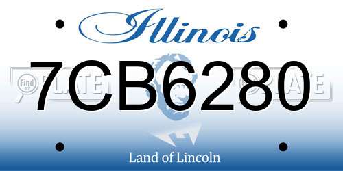 7CB6280 Illinois License Plate