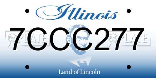 7CCC277 Illinois License Plate