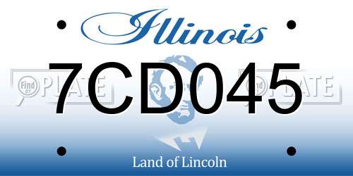 7CD045 Illinois License Plate