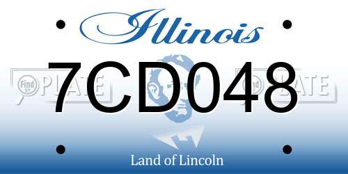 7CD048 Illinois License Plate