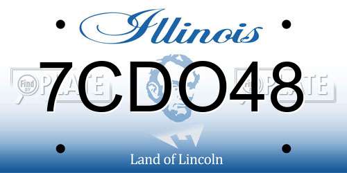 7CDO48 Illinois License Plate