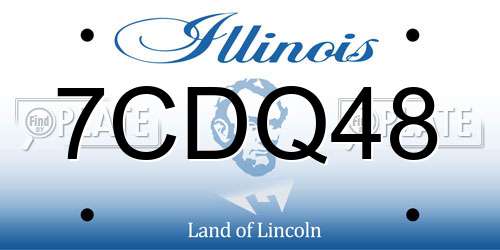 7CDQ48 Illinois License Plate