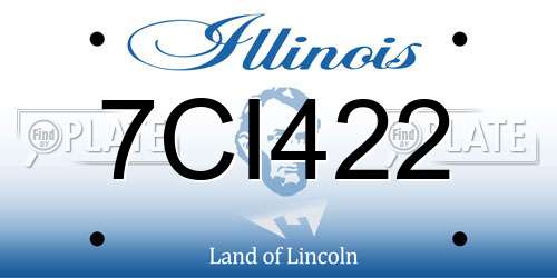 7CI422 Illinois License Plate