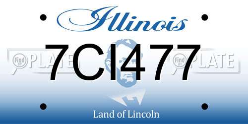 7CI477 Illinois License Plate