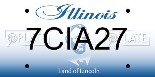 7CIA27 Illinois License Plate