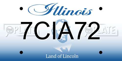 7CIA72 Illinois License Plate