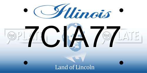 7CIA77 Illinois License Plate