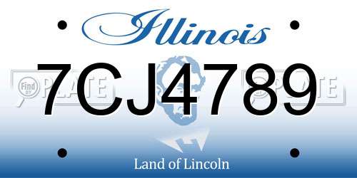 7CJ4789 Illinois License Plate